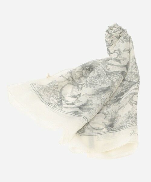 MACKINTOSH LONDON / マッキントッシュ ロンドン  マフラー・ショール・スヌード・ストール | 【婦人画報4月号掲載】【BIBURY FLOWER】スケッチバイブリーフラワーウェアラブルスカーフ | 詳細5