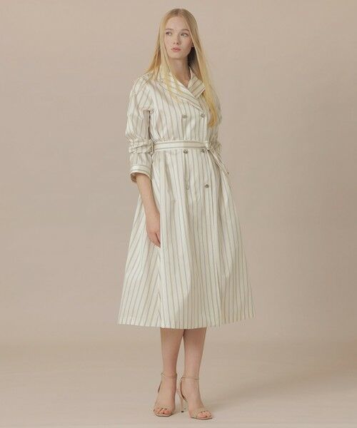 MACKINTOSH LONDON / マッキントッシュ ロンドン  その他アウター | ポリエステルシルクストライプコートドレス | 詳細4