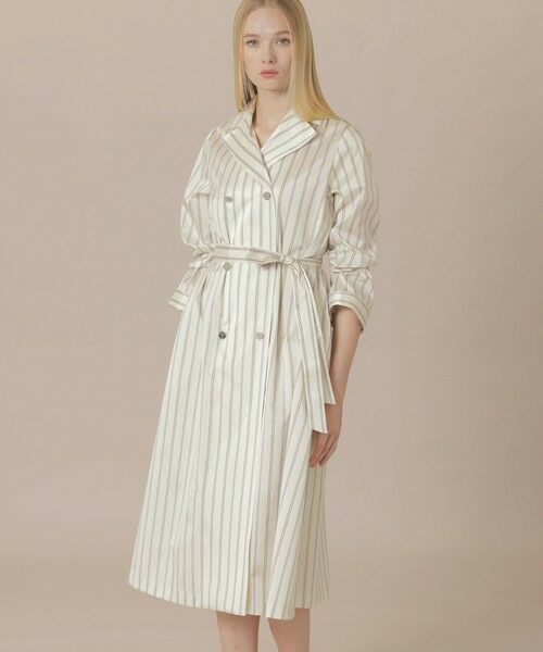 MACKINTOSH LONDON / マッキントッシュ ロンドン  その他アウター | ポリエステルシルクストライプコートドレス | 詳細1