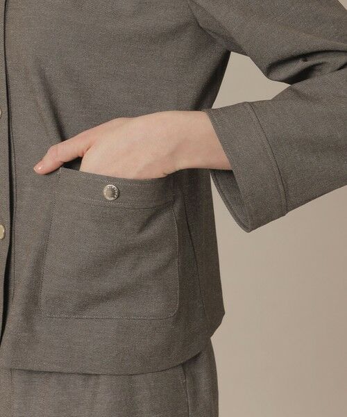 MACKINTOSH LONDON / マッキントッシュ ロンドン  ノーカラージャケット | コットンリネンブレンドオックスジャケット | 詳細8