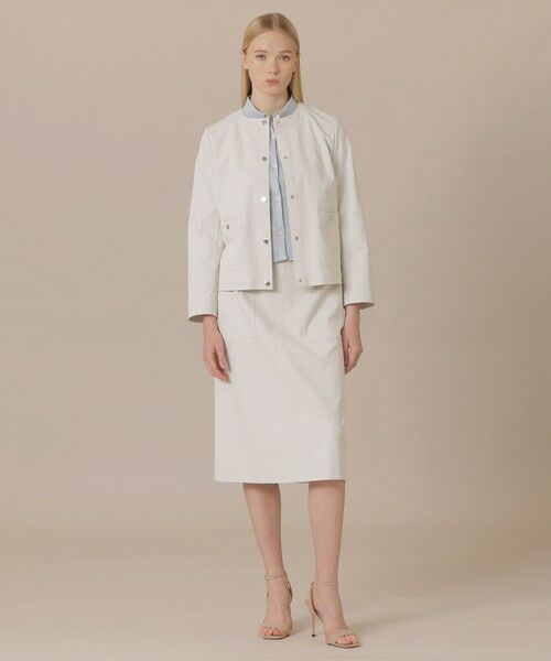 MACKINTOSH LONDON / マッキントッシュ ロンドン  ノーカラージャケット | コットンリネンブレンドオックスジャケット | 詳細2