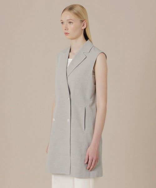 MACKINTOSH LONDON / マッキントッシュ ロンドン  ノーカラージャケット | リネンレーヨンストレッチジレ | 詳細4