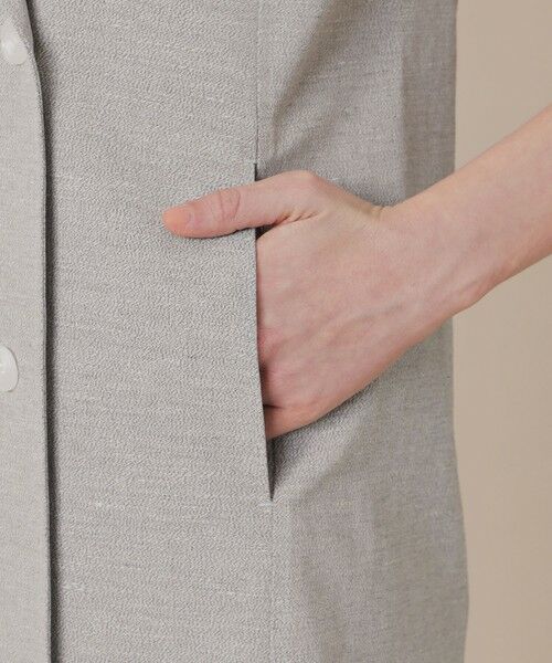 MACKINTOSH LONDON / マッキントッシュ ロンドン  ノーカラージャケット | リネンレーヨンストレッチジレ | 詳細7