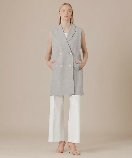 MACKINTOSH LONDON / マッキントッシュ ロンドン  ノーカラージャケット | リネンレーヨンストレッチジレ | 詳細1