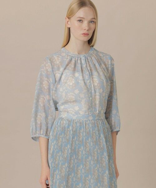 MACKINTOSH LONDON / マッキントッシュ ロンドン  シャツ・ブラウス | 【BIBURY FLOWER】バイブリーオーガンジーブラウス（ブルー）