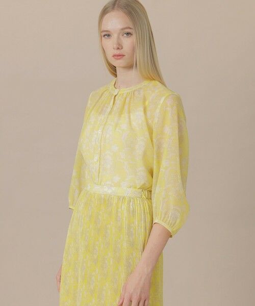 MACKINTOSH LONDON / マッキントッシュ ロンドン  シャツ・ブラウス | 【BIBURY FLOWER】バイブリーオーガンジーブラウス（イエロー）