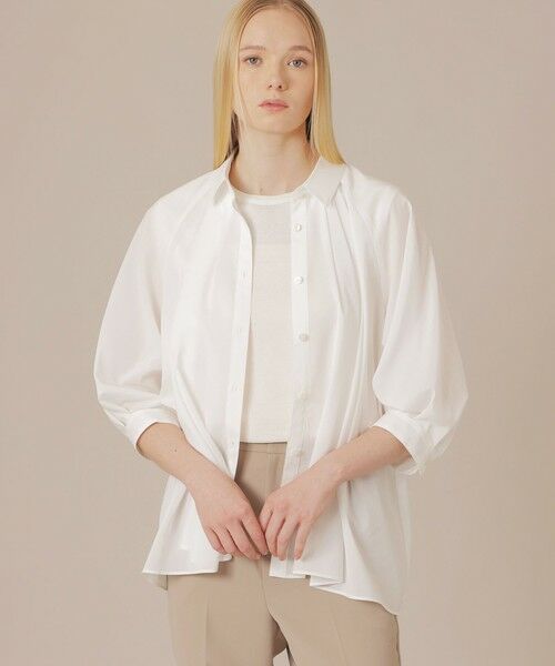 MACKINTOSH LONDON / マッキントッシュ ロンドン  シャツ・ブラウス | コンジュゲートストレッチブラウス（オフホワイト）