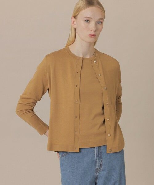 MACKINTOSH LONDON / マッキントッシュ ロンドン  ニット・セーター | スビンコットンニットカーディガン（ブラウン）