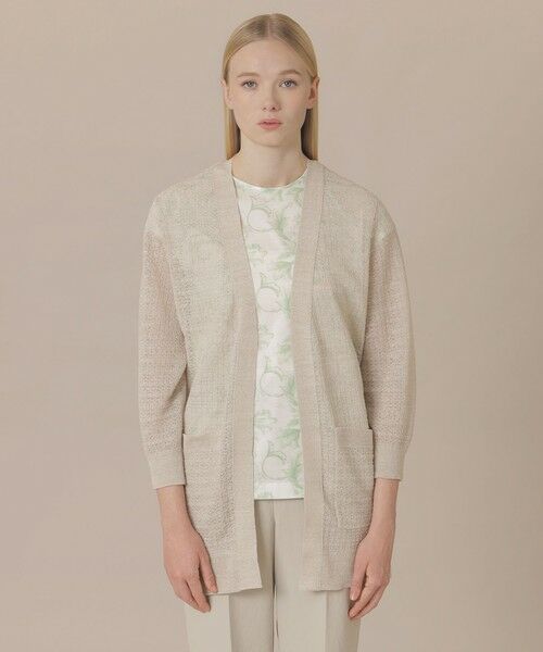 MACKINTOSH LONDON / マッキントッシュ ロンドン  ニット・セーター | 【婦人画報4月号掲載】ラスターリネンニットロングカーディガン | 詳細3