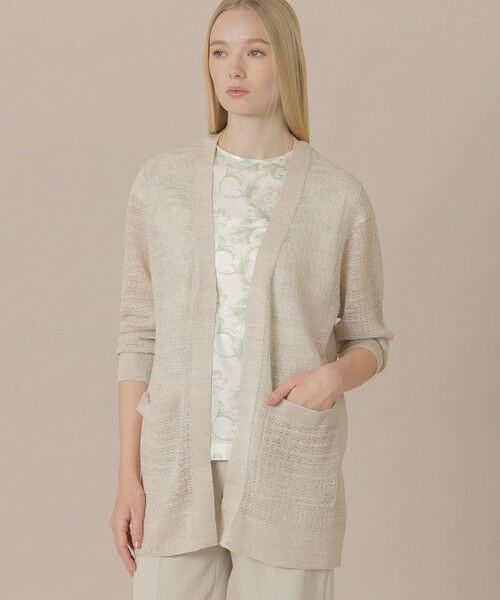 MACKINTOSH LONDON / マッキントッシュ ロンドン  ニット・セーター | 【婦人画報4月号掲載】ラスターリネンニットロングカーディガン（ベージュ）