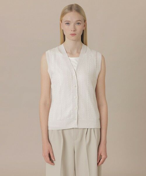 MACKINTOSH LONDON / マッキントッシュ ロンドン  ニット・セーター | 【婦人画報4月号掲載】ラスターリネンニットベスト | 詳細4