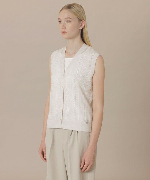 MACKINTOSH LONDON / マッキントッシュ ロンドン  ニット・セーター | 【婦人画報4月号掲載】ラスターリネンニットベスト | 詳細5