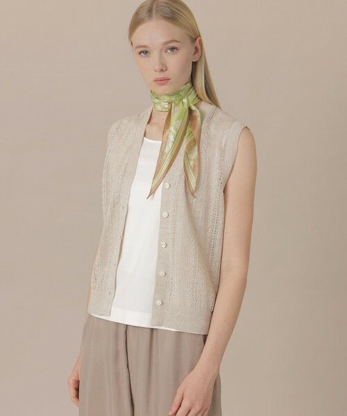 MACKINTOSH LONDON / マッキントッシュ ロンドン  ニット・セーター | 【婦人画報4月号掲載】ラスターリネンニットベスト（ベージュ）