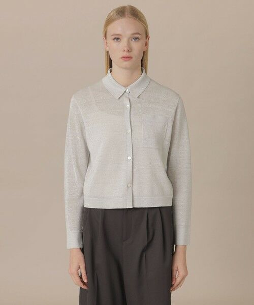 MACKINTOSH LONDON / マッキントッシュ ロンドン  ニット・セーター | 【婦人画報4月号掲載】シャイニーリネンニットシャツ | 詳細4