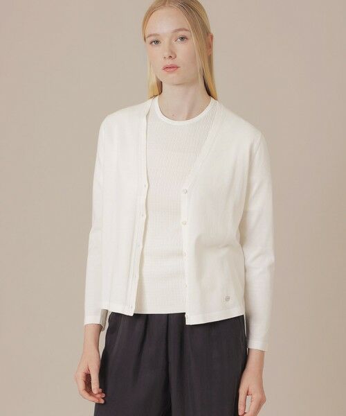 MACKINTOSH LONDON / マッキントッシュ ロンドン  ニット・セーター | ハイツイストコットンニットカーディガン（ホワイト系その他）