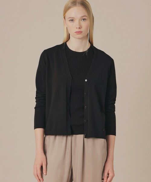 MACKINTOSH LONDON / マッキントッシュ ロンドン  ニット・セーター | ハイツイストコットンニットカーディガン（ブラック）