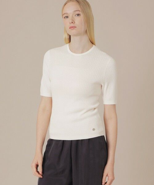 MACKINTOSH LONDON / マッキントッシュ ロンドン  ニット・セーター | ハイツイストコットンニットプルオーバー（ホワイト系その他）