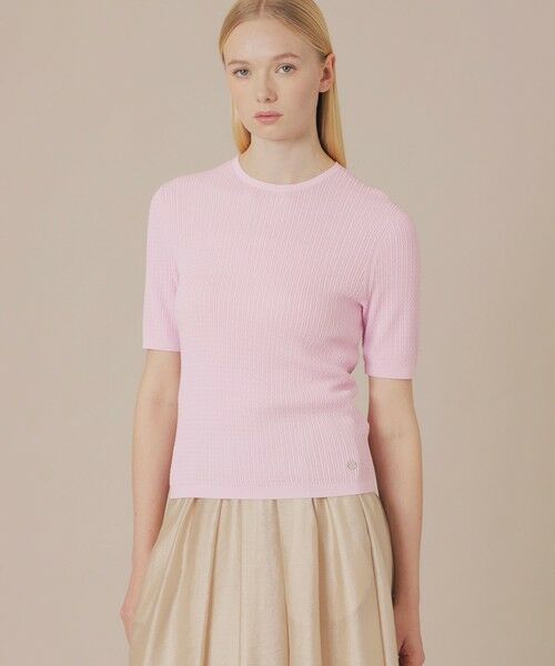 MACKINTOSH LONDON / マッキントッシュ ロンドン  ニット・セーター | ハイツイストコットンニットプルオーバー（パープル2）