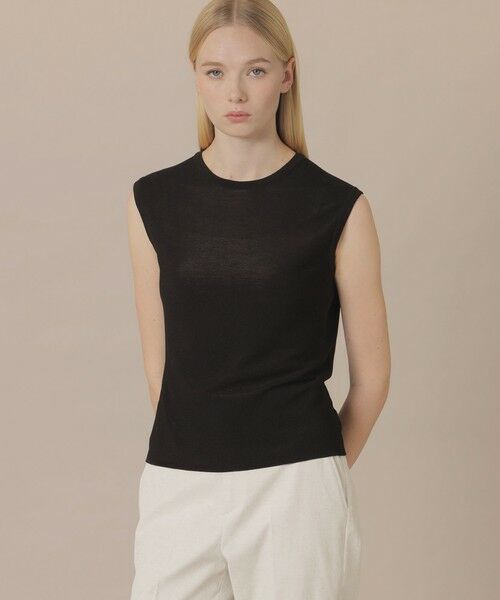 MACKINTOSH LONDON / マッキントッシュ ロンドン  ニット・セーター | 【婦人画報4月号掲載】ガーターホールガーメントニットプルオーバー（ブラック）