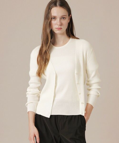 MACKINTOSH LONDON / マッキントッシュ ロンドン  ニット・セーター | 【WEB・一部店舗限定】ハイツイストリブコットンカーディガン（オフホワイト）