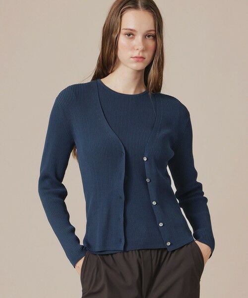 MACKINTOSH LONDON / マッキントッシュ ロンドン  ニット・セーター | 【WEB・一部店舗限定】ハイツイストリブコットンカーディガン（ネイビー）