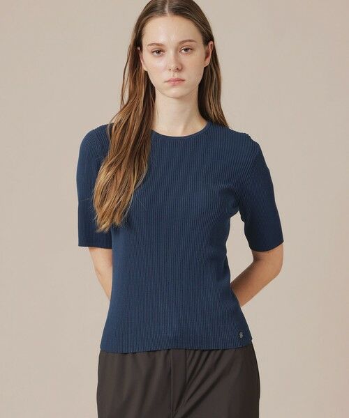 MACKINTOSH LONDON / マッキントッシュ ロンドン  ニット・セーター | 【WEB・一部店舗限定】ハイツイストリブコットンプルオーバー（ネイビー）