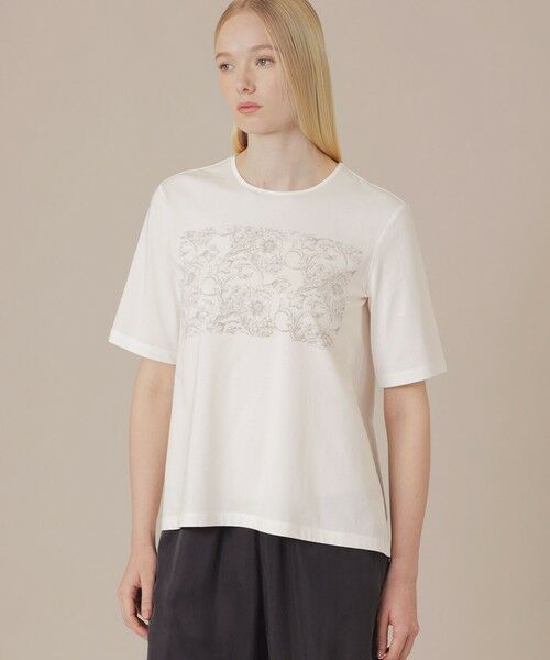 MACKINTOSH LONDON / マッキントッシュ ロンドン  カットソー | 【BIBURY FLOWER】ドローインググラフィックバイブリーTシャツ（オフホワイト）