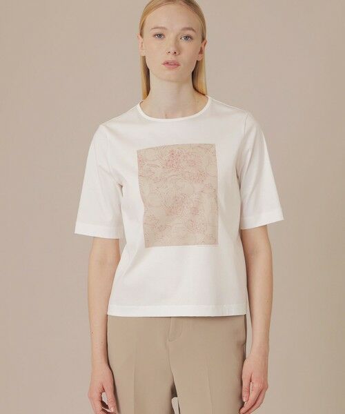 MACKINTOSH LONDON / マッキントッシュ ロンドン  カットソー | 【BIBURY FLOWER】カラーバイブリーコットンTシャツ（ベージュ）