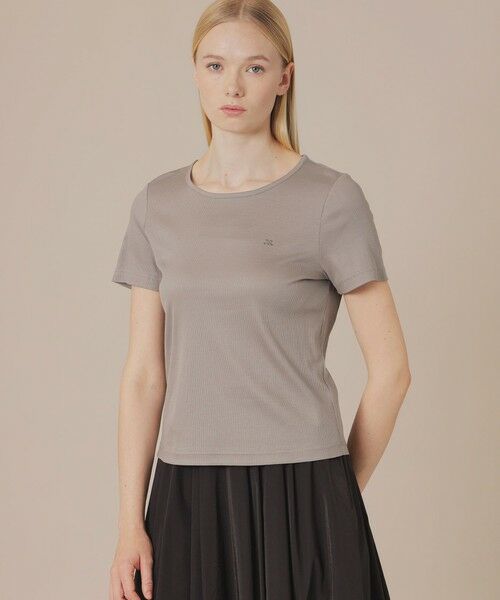 MACKINTOSH LONDON / マッキントッシュ ロンドン  カットソー | シャインリブTシャツ（グレー系1）