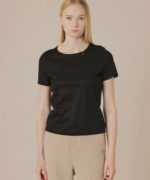 MACKINTOSH LONDON / マッキントッシュ ロンドン  カットソー | シャインリブTシャツ（ブラック）