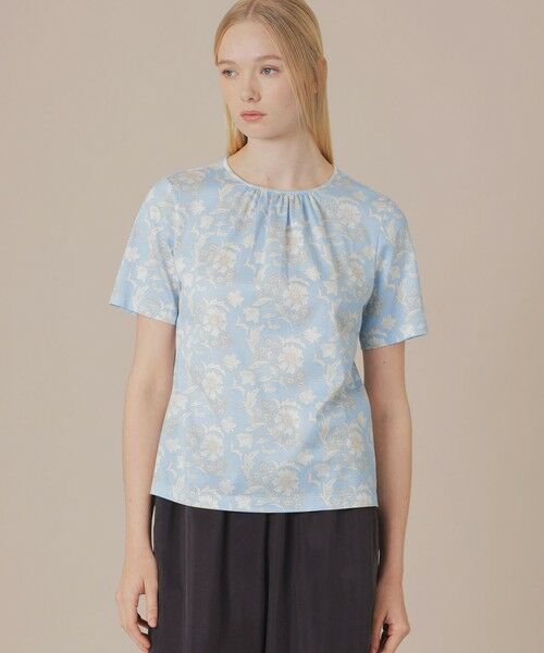 MACKINTOSH LONDON / マッキントッシュ ロンドン  カットソー | 【BIBURY FLOWER】バイブリーコットンTシャツ（ブルー）