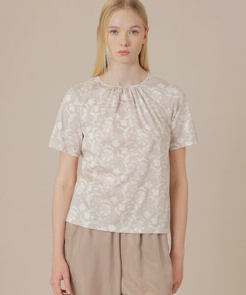 MACKINTOSH LONDON / マッキントッシュ ロンドン  カットソー | 【BIBURY FLOWER】バイブリーコットンTシャツ（ベージュ）