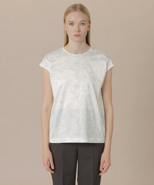 MACKINTOSH LONDON / マッキントッシュ ロンドン  カットソー | 【婦人画報4月号掲載】【BIBURY FLOWER】エッチングバイブリーＴシャツ | 詳細4