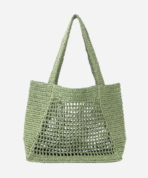 MACKINTOSH LONDON / マッキントッシュ ロンドン  メッセンジャーバッグ・ウエストポーチ | 【eclat5月号掲載】クロシェ編トートバッグ（グリーン）