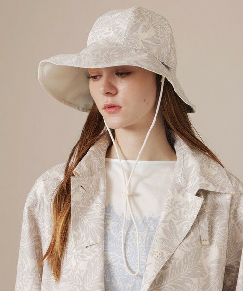 MACKINTOSH LONDON / マッキントッシュ ロンドン  ハット | レインタフタプリントリバーシブルハット（ベージュ）