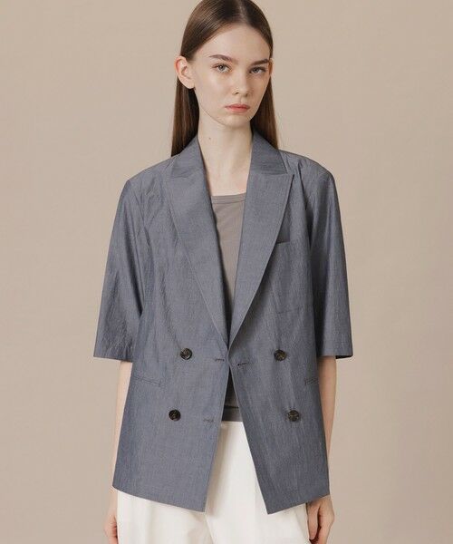 MACKINTOSH LONDON / マッキントッシュ ロンドン  ノーカラージャケット | ハイカウントエンザイムジャケット（チャコールグレー）