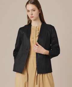 MACKINTOSH LONDON / マッキントッシュ ロンドン  ノーカラージャケット | 【eclat5月号掲載】リネンストレッチジャケット