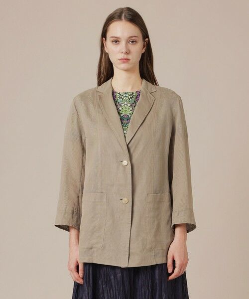 MACKINTOSH LONDON / マッキントッシュ ロンドン  ノーカラージャケット | 【eclat5月号掲載】シアーコットンドビージャケット | 詳細3