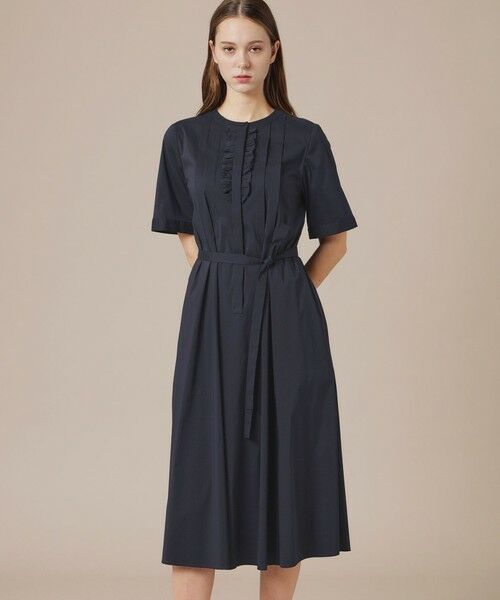 MACKINTOSH LONDON / マッキントッシュ ロンドン  ロング・マキシ丈ワンピース | 【eclat5月号掲載】コットンナイロンストレッチワンピース（ネイビー）