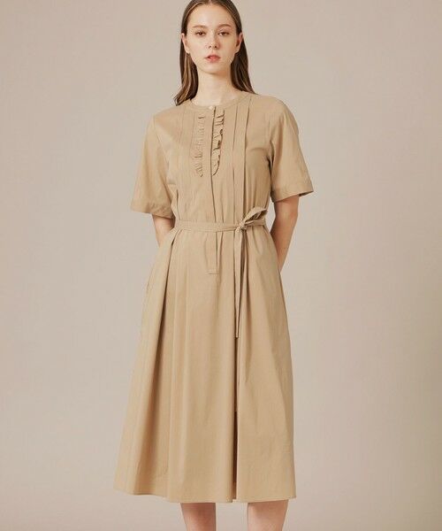 MACKINTOSH LONDON / マッキントッシュ ロンドン  ロング・マキシ丈ワンピース | 【eclat5月号掲載】コットンナイロンストレッチワンピース（ベージュ6）