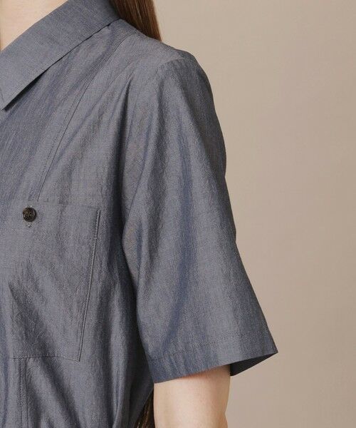 MACKINTOSH LONDON / マッキントッシュ ロンドン  ロング・マキシ丈ワンピース | ハイカウントエンザイムシャツワンピース | 詳細6