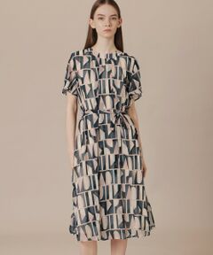 MACKINTOSH LONDON / マッキントッシュ ロンドン  ロング・マキシ丈ワンピース | ジオメトリックプリントワンピース