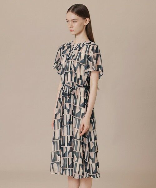 MACKINTOSH LONDON / マッキントッシュ ロンドン  ロング・マキシ丈ワンピース | ジオメトリックプリントワンピース | 詳細4