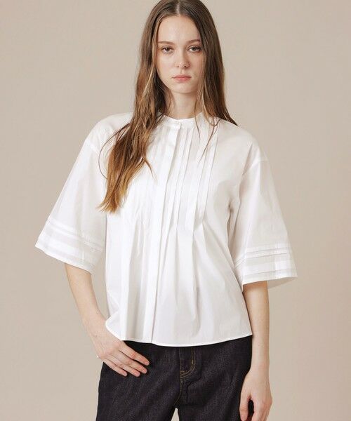 MACKINTOSH LONDON / マッキントッシュ ロンドン  シャツ・ブラウス | コットンナイロンストレッチブラウス（オフホワイト）