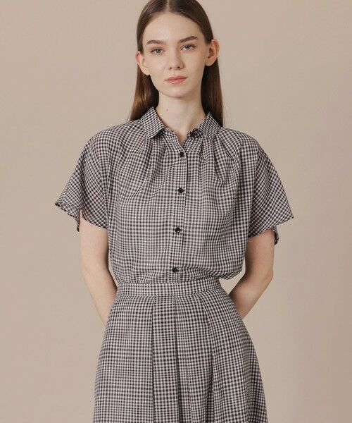 MACKINTOSH LONDON / マッキントッシュ ロンドン  シャツ・ブラウス | ハイツイストワッシャーブラウス（ブラック）