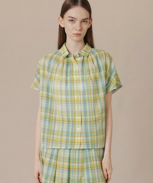 MACKINTOSH LONDON / マッキントッシュ ロンドン  シャツ・ブラウス | ハイツイストワッシャーブラウス（グリーン）