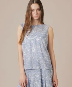 MACKINTOSH LONDON / マッキントッシュ ロンドン  シャツ・ブラウス | リーフプリントノースリーブブラウス