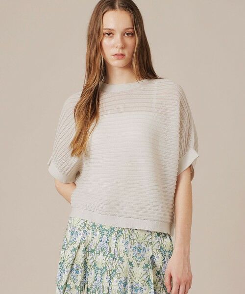 MACKINTOSH LONDON / マッキントッシュ ロンドン  ニット・セーター | 【eclat5月号掲載】シアーリブニットプルオーバー（ベージュ）