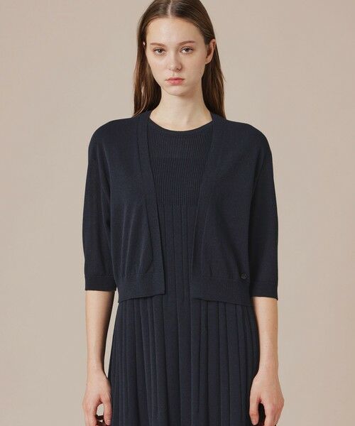 MACKINTOSH LONDON / マッキントッシュ ロンドン  ニット・セーター | 【eclat5月号掲載】【Bray Bolero/ブレイボレロ】エアリーホールガーメントボレロ（ネイビー）