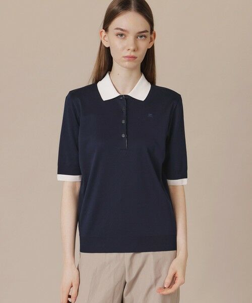 MACKINTOSH LONDON / マッキントッシュ ロンドン  カットソー | シルケットフライスポロ（ネイビー）
